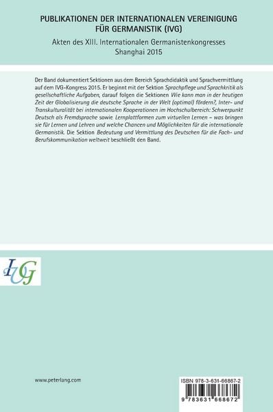 Produktbild: Akten des XIII. Internationalen Germanistenkongresses Shanghai 2015 &ndash; Germanistik zwischen Tradition und Innovation