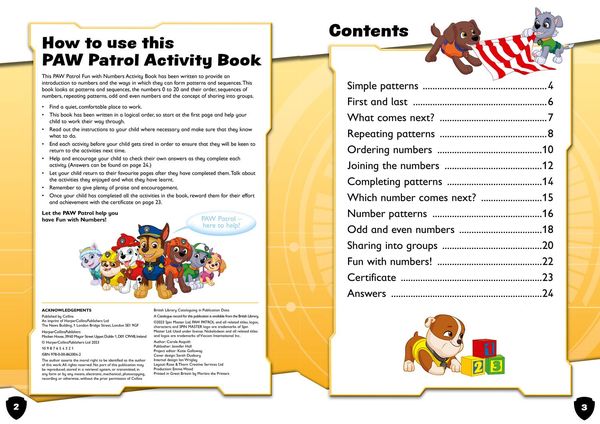Produktbild: PAW Patrol Fun with Numbers Activity Book