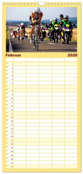Produktbild: Familienplaner 2026 - TRIATHLON mit 5 Spalten (Wandkalender, 21 x 45 cm) CALVENDO