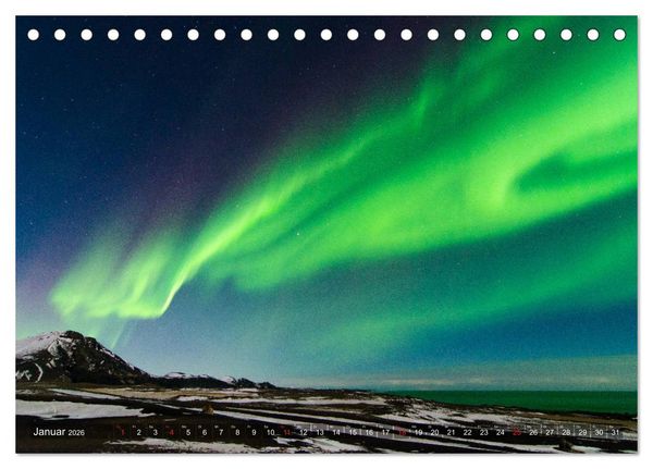 Produktbild: Nordlichter Europas (Tischkalender 2026 DIN A5 quer), CALVENDO Monatskalender