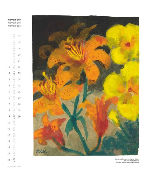 Emil Nolde 2025 - Kunstkalender - Wandkalender im Format 34,5 x 40 cm - Spiralbindung