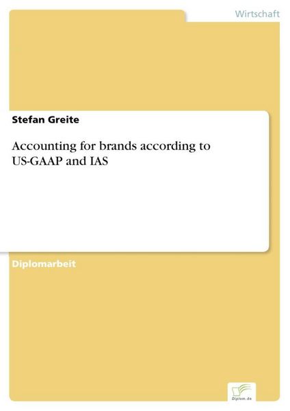 Produktbild: Accounting for brands according to US-GAAP and IAS