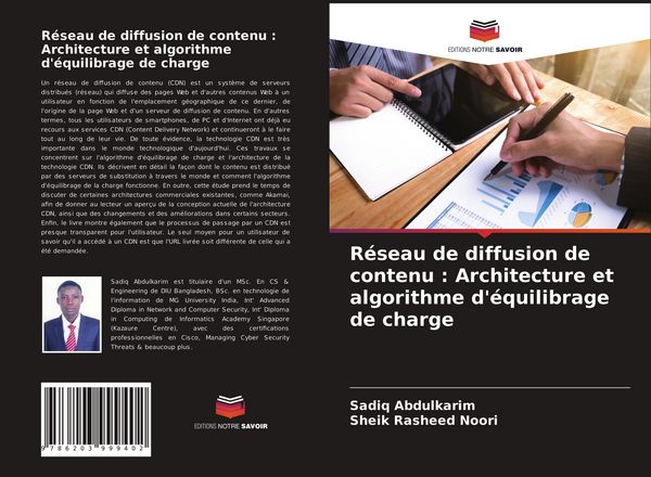 Produktbild: R&eacute;seau de diffusion de contenu : Architecture et algorithme d'&eacute;quilibrage de charge
