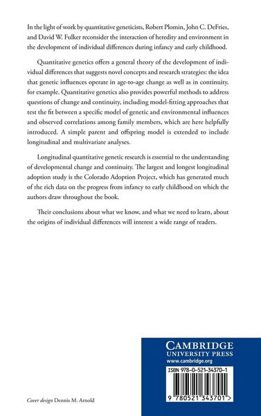 Produktbild: Nature and Nurture During Infancy and Early Childhood