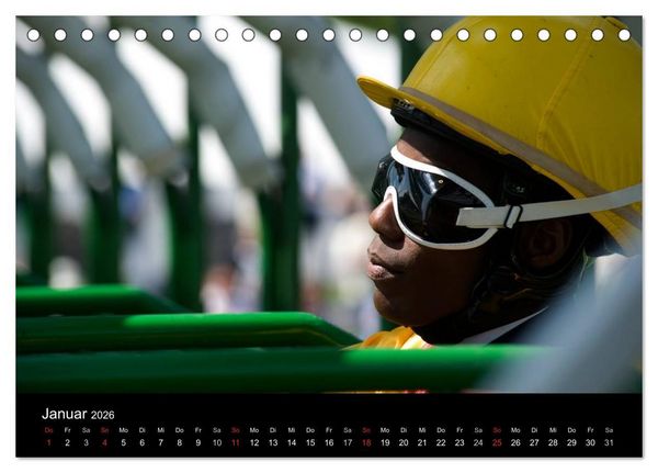 Produktbild: Faszination Galopprennen in Baden-Baden (Tischkalender 2026 DIN A5 quer), CALVENDO Monatskalender