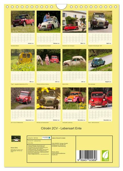 Produktbild: Citro&euml;n 2CV - Lebensart Ente (Wandkalender 2025 DIN A4 hoch), CALVENDO Monatskalender