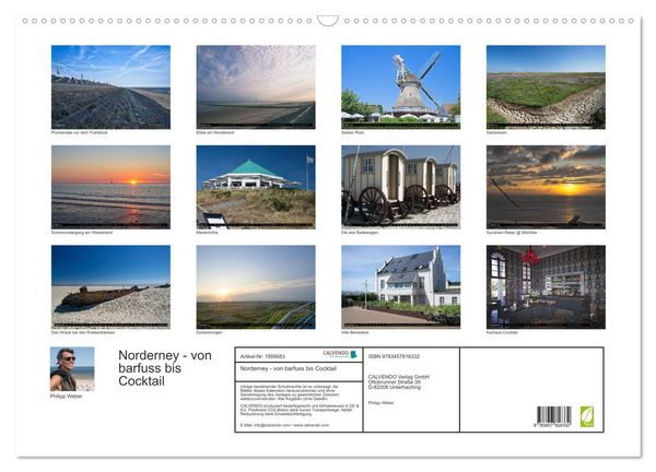 Produktbild: Norderney - von barfuss bis Cocktail (Wandkalender 2026 DIN A2 quer), CALVENDO Monatskalender