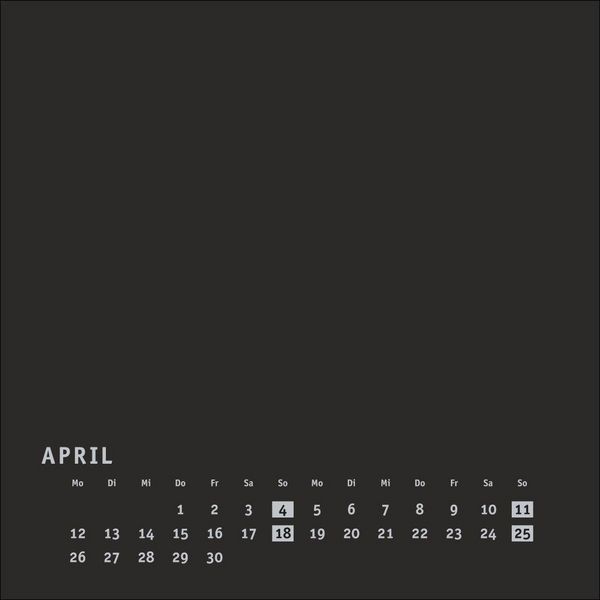Produktbild: Premium-Bastelkalender schwarz klein 2027