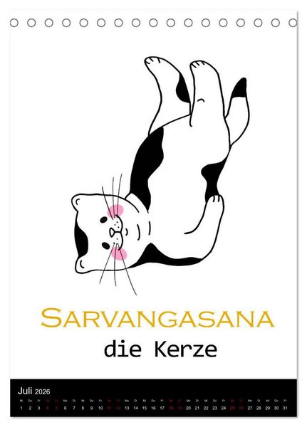 Produktbild: Yogakatzen - ganz entspannt im Hier und Jetzt (Tischkalender 2026 DIN A5 hoch), CALVENDO Monatskalender