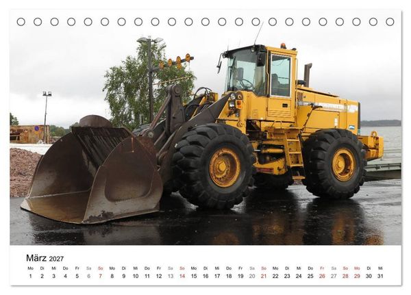 Produktbild: Baumaschinen mit Patina (Tischkalender 2027 DIN A5 quer), CALVENDO Monatskalender