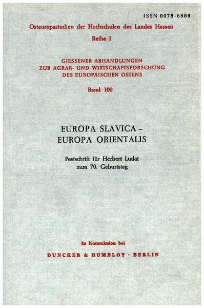 Produktbild: Europa slavica - Europa orientalis