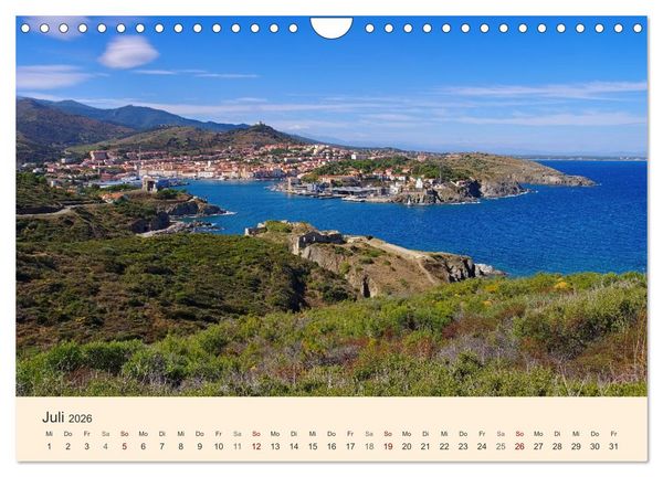 Produktbild: Cote Vermeille - Wo die Pyren&auml;en das Meer k&uuml;ssen (Wandkalender 2026 DIN A4 quer), CALVENDO Monatskalender