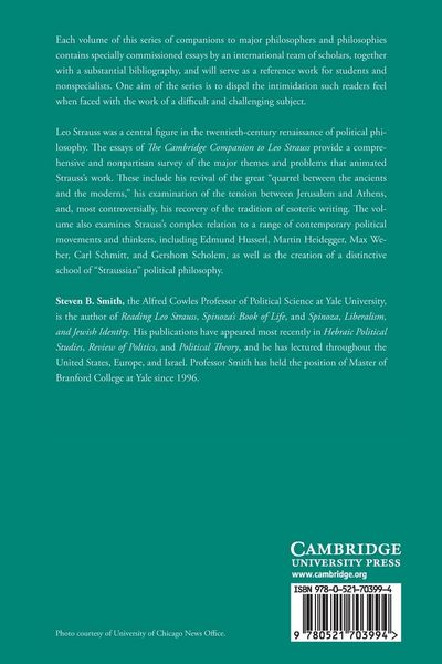 Produktbild: The Cambridge Companion to Leo Strauss