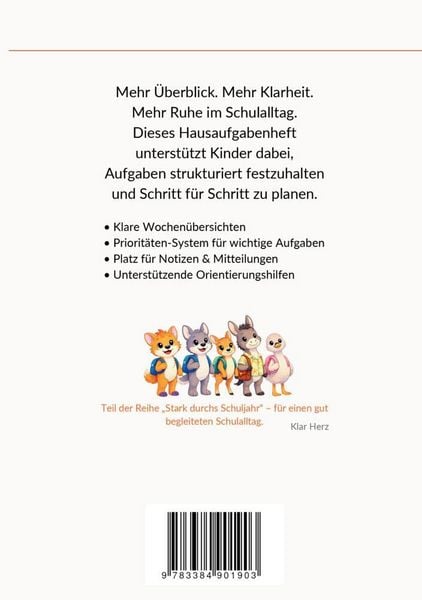 Produktbild: Hausaufgabenheft Klasse 1 & 2