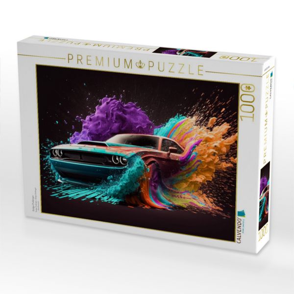 Produktbild: CALVENDO Puzzle Dodge Challenger | 1000 Teile Lege-Gr&ouml;&szlig;e 64x48cm Foto-Puzzle f&uuml;r gl&uuml;ckliche Stunden