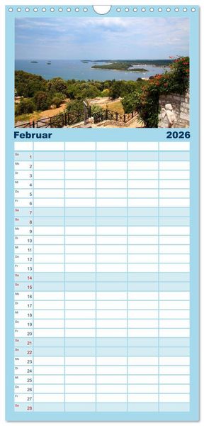 Produktbild: Familienplaner 2026 - Tr&auml;umen von Istrien mit 5 Spalten (Wandkalender, 21 x 45 cm) CALVENDO