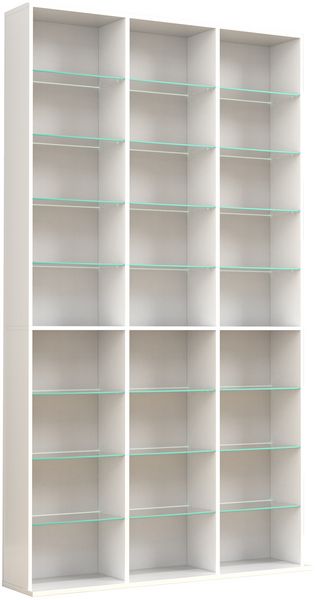 Produktbild: Holz CD DVD Standregal B&uuml;cherregal Regal Zilas XL