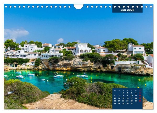 Produktbild: Menorca - die kleine Schwester von Mallorca (Wandkalender 2026 DIN A4 quer), CALVENDO Monatskalender