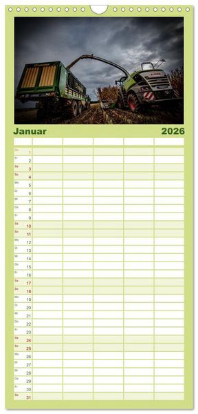 Produktbild: Familienplaner 2026 - Landwirtschaft im Weserbergland mit 5 Spalten (Wandkalender, 21 x 45 cm) CALVENDO