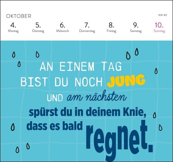 Produktbild: Postkartenkalender 2027: Falls mich jemand sucht: Ich bin im Eimer