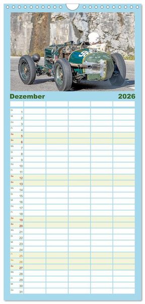 Produktbild: Familienplaner 2026 - Faszination Jochpassrennen mit 5 Spalten (Wandkalender, 21 x 45 cm) CALVENDO