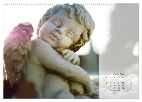 Produktbild: Engel - Tr&auml;ume und Zitate (Wandkalender 2026 DIN A2 quer), CALVENDO Monatskalender