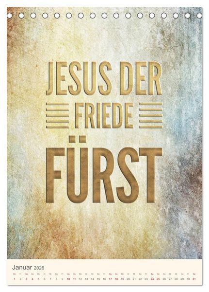 Produktbild: Namen von Jesus (Tischkalender 2026 DIN A5 hoch), CALVENDO Monatskalender