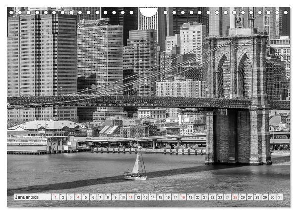 Produktbild: BROOKLYN BRIDGE Das Wahrzeichen von New York City (Wandkalender 2026 DIN A4 quer), CALVENDO Monatskalender