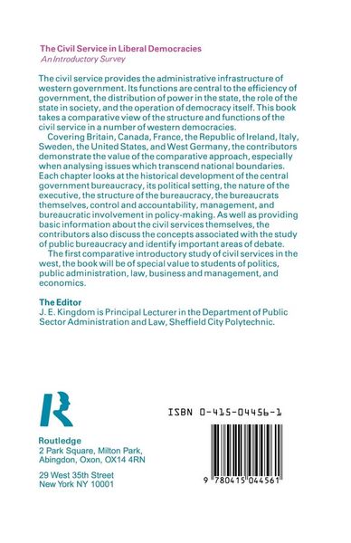 Produktbild: The Civil Service in Liberal Democracies