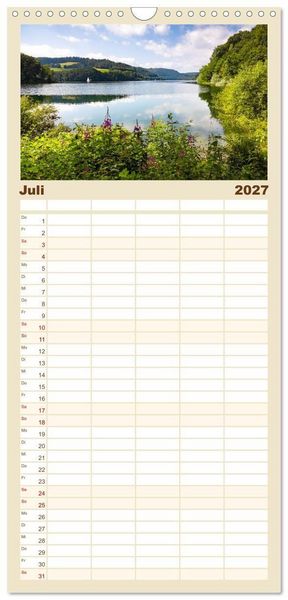 Produktbild: Familienplaner 2027 - Sauerland - Land der tausend Berge mit 5 Spalten (Wandkalender, 21 x 45 cm) CALVENDO