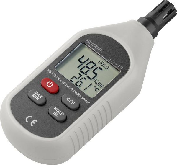 Produktbild: VOLTCRAFT HY-10 TH Luftfeuchtemessger&auml;t (Hygrometer) 0% rF 100% rF