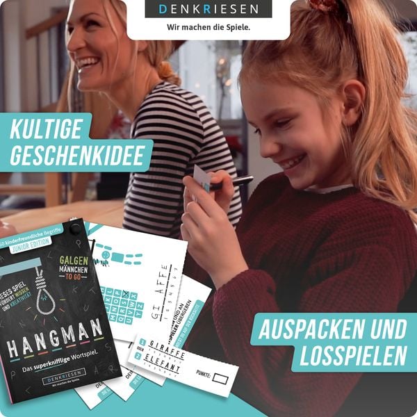 Produktbild: DENKRIESEN - HANGMAN&reg; - JUNIOR EDITION "Galgenm&auml;nnchen TO GO"