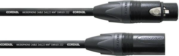 Cordial CPM 10 FM-FLEX XLR Verbindungskabel [1x XLR-Buchse - 1x XLR-Stecker] 10.00m Schwarz