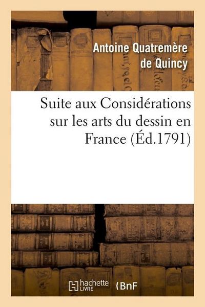 Produktbild: Suite Aux Consid&eacute;rations Sur Les Arts Du Dessin En France, (&Eacute;d.1791)