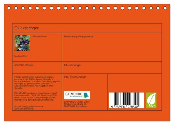 Produktbild: Gl&uuml;cksbringer (Tischkalender 2027 DIN A5 quer), CALVENDO Monatskalender