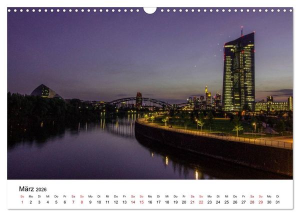 Produktbild: Frankfurt am Main bei Tag und Nacht (Wandkalender 2026 DIN A3 quer), CALVENDO Monatskalender