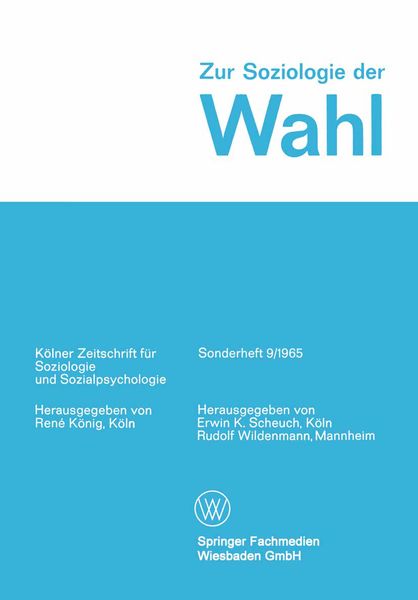 Produktbild: Zur Soziologie der Wahl