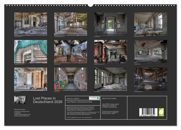 Produktbild: Lost Places in Deutschland 2026 (hochwertiger Premium Wandkalender 2026 DIN A2 quer), Kunstdruck in Hochglanz