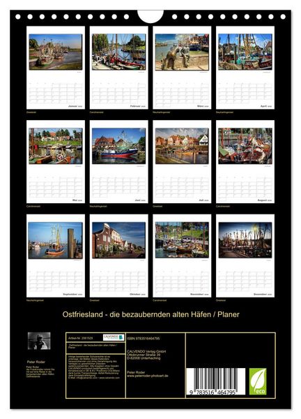 Produktbild: Ostfriesland - die bezaubernden alten H&auml;fen / Planer (Wandkalender 2026 DIN A4 hoch), CALVENDO Monatskalender