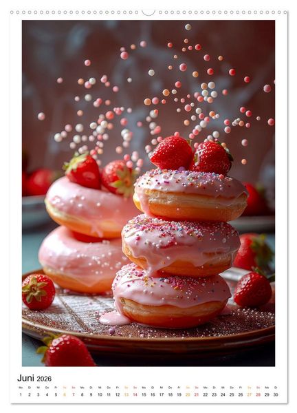 Produktbild: Donuts f&uuml;r Gourmets (Wandkalender 2026 DIN A2 hoch), CALVENDO Monatskalender