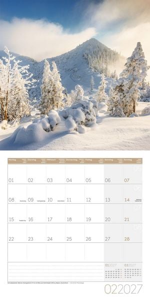 Produktbild: Alpen Kalender 2027 - 30x30 - Art12