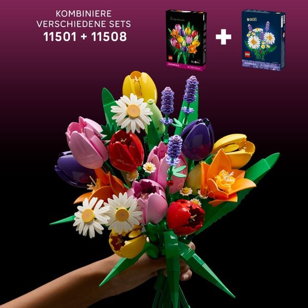 Produktbild: LEGO Botanicals 11501 Tulpenstrau&szlig;, Kunstblumen f&uuml;r Erwachsene