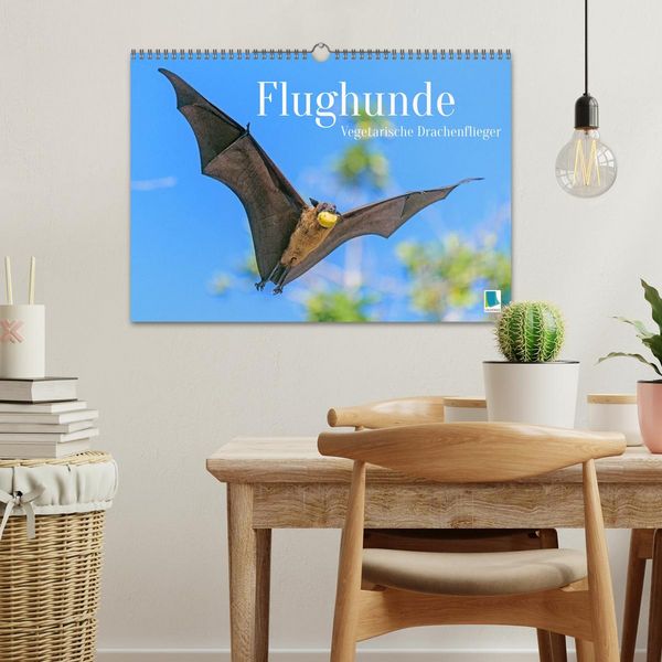 Produktbild: Flughunde: Vegetarische Drachenflieger (Wandkalender 2026 DIN A3 quer), CALVENDO Monatskalender