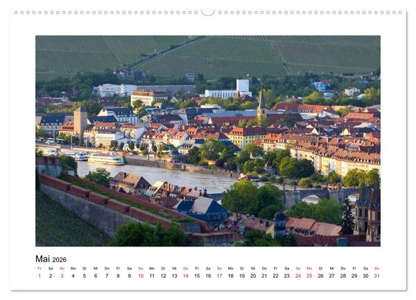 Produktbild: W&uuml;rzburg - Im Lauf der Jahreszeiten (hochwertiger Premium Wandkalender 2026 DIN A2 quer), Kunstdruck in Hochglanz