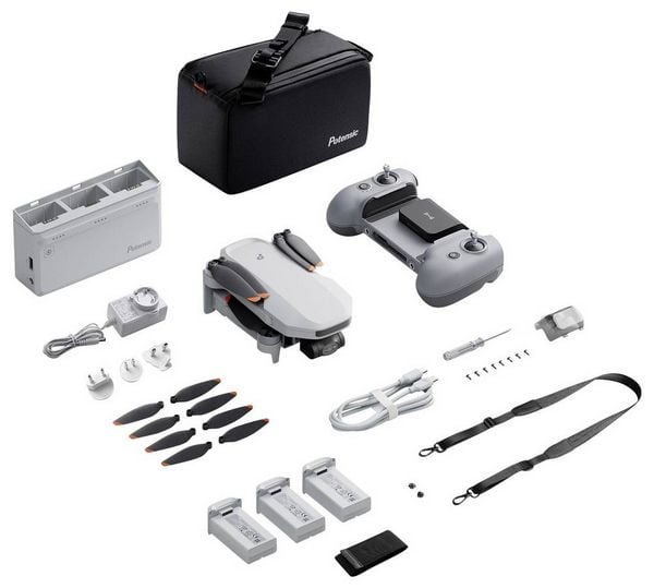 Produktbild: Potensic ATOM 2 Fly More Combo Quadrocopter RtF Kameraflug, GPS-Funktion Grau