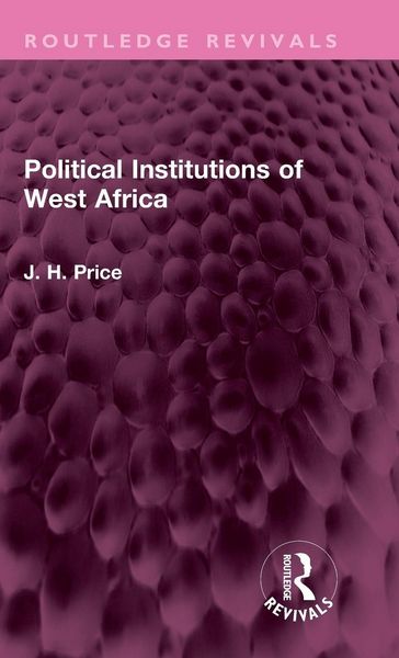 Produktbild: Political Institutions of West Africa
