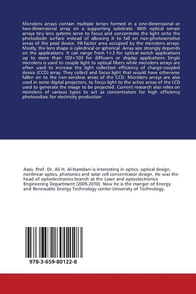 Produktbild: Microlens Arrays Solar Concentrator Design using ZEMAX