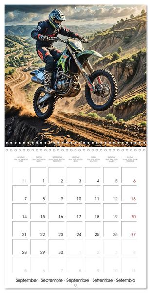 Produktbild: Ride the motocross thrill (Wall Calendar 2026 12 &times; 12 Inch) CALVENDO 12 Month Wall Calendar