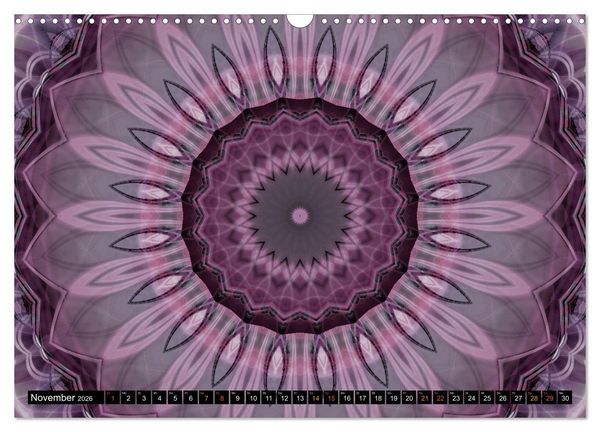 Produktbild: Energie - Mandalas, Spiritualit&auml;t durch die Farbe Lila (Wandkalender 2026 DIN A3 quer), CALVENDO Monatskalender