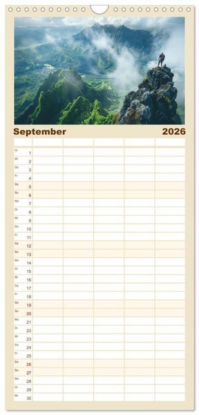 Produktbild: Familienplaner 2026 - Vertikale Freiheit mit 5 Spalten (Wandkalender, 21 x 45 cm) CALVENDO